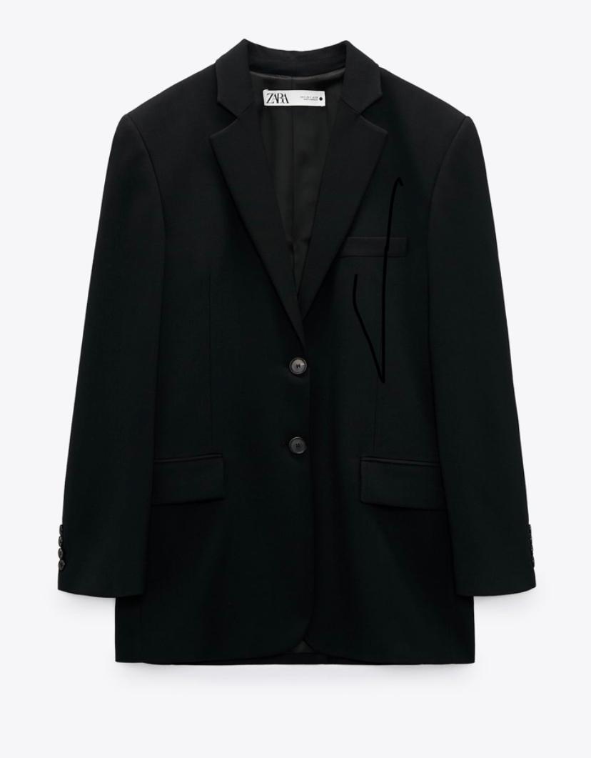 Blazer oversized negru ediție limitată 