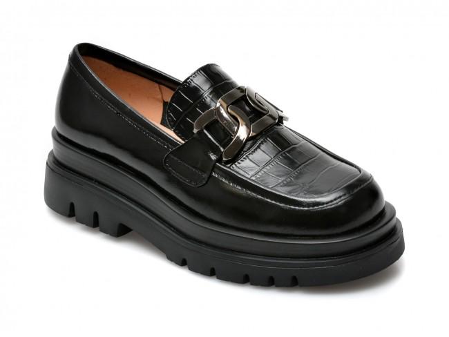 Pantofi negri Gryxx din piele naturală 